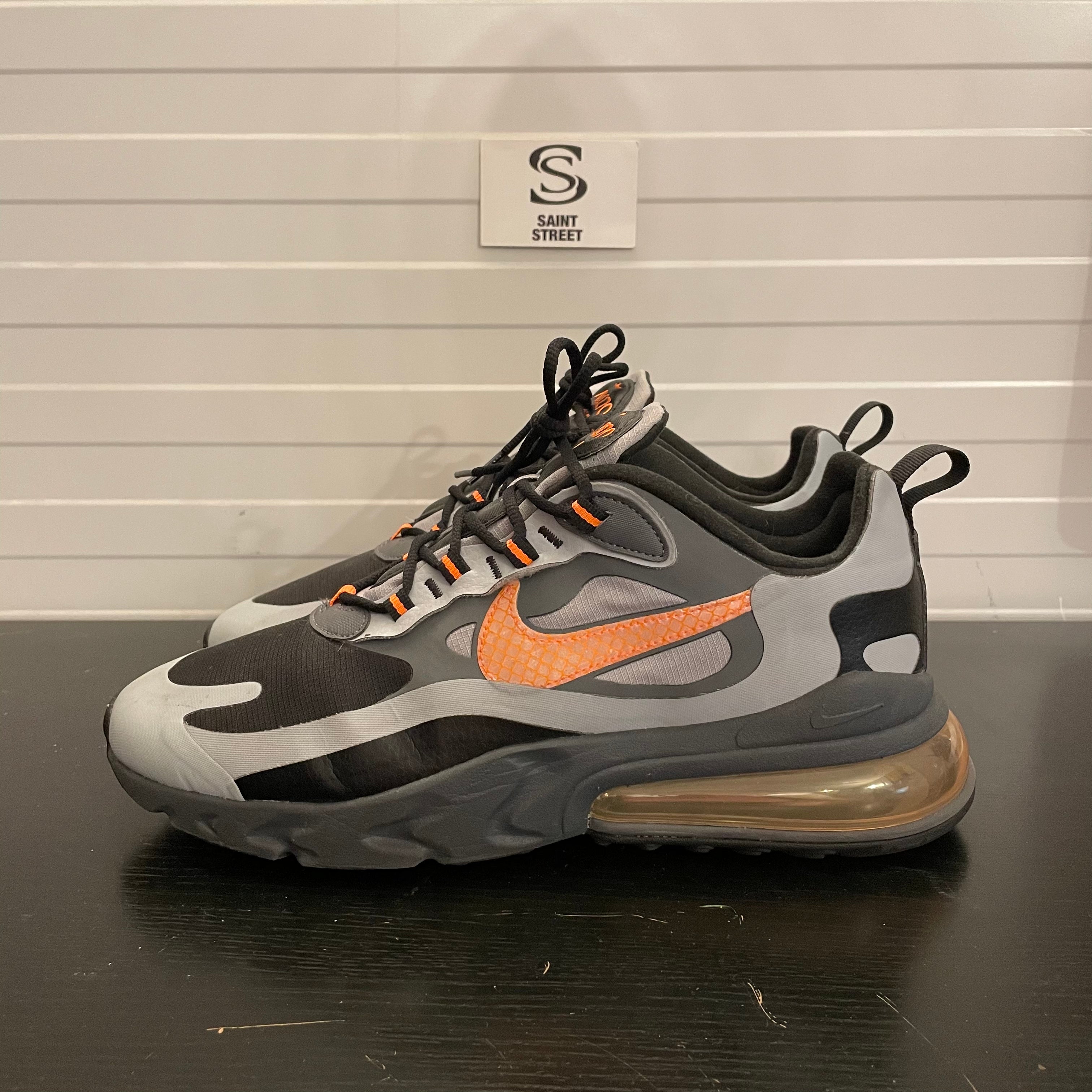 Nike Air Max 270 React Wolf Grey Total Orange Online only SaintStreetSneakers