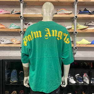 Palm Angels Logo Tee Green/Yellow