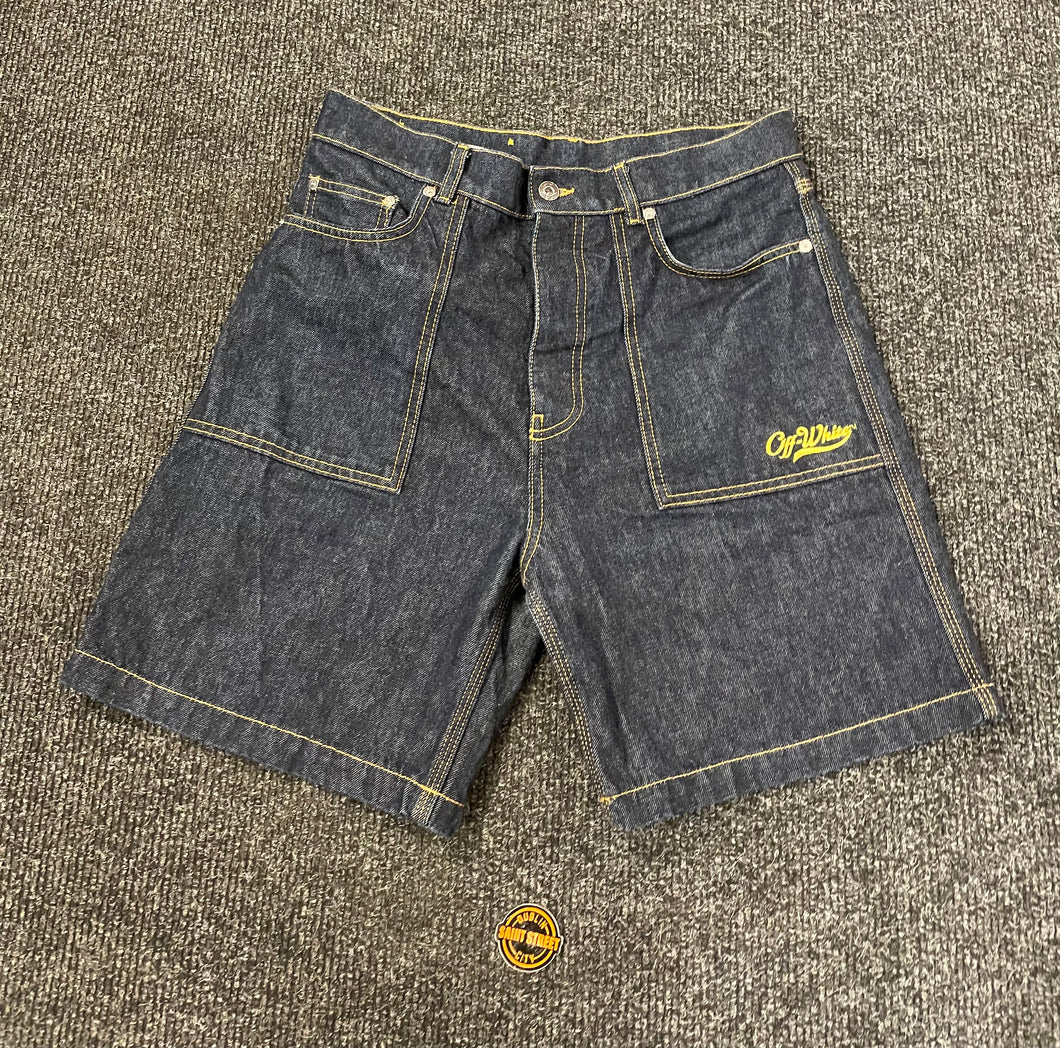 Off White Denim Shorts