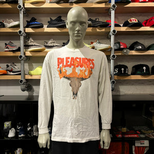 Pleasures 'Longhorn' LS Tee White