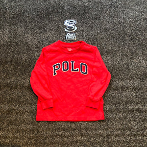 Ralph Lauren L/S College Logo Tee Red