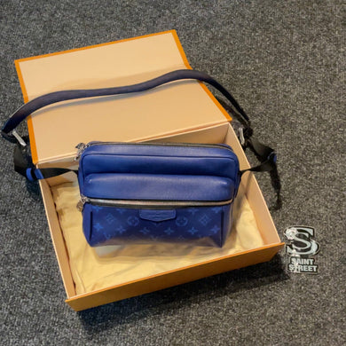 Louis Vuitton Taigarama Outdoor Messenger Shoulder Bag Blue men