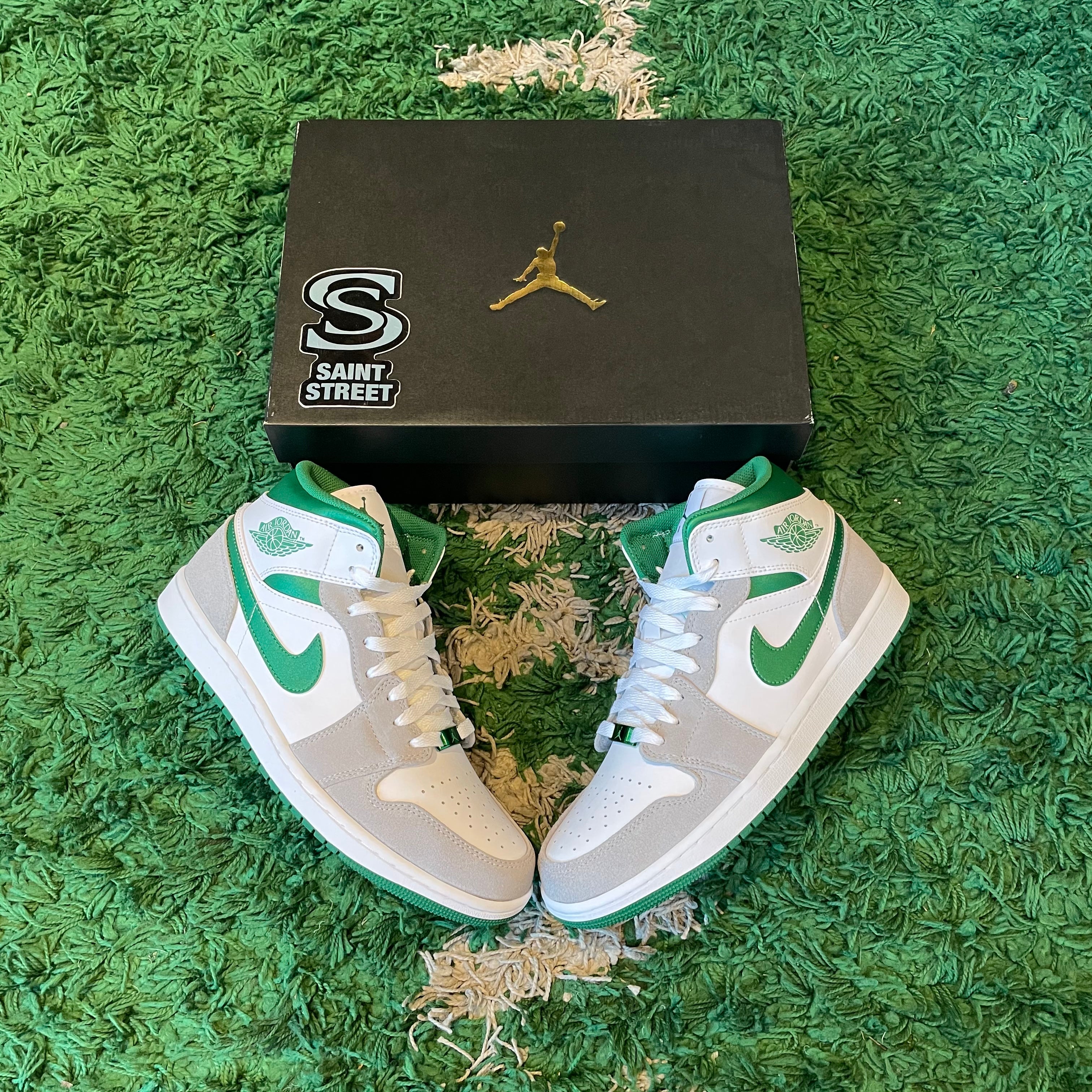 Air Jordan 1 Mid Pine Smoke SaintStreetSneakers