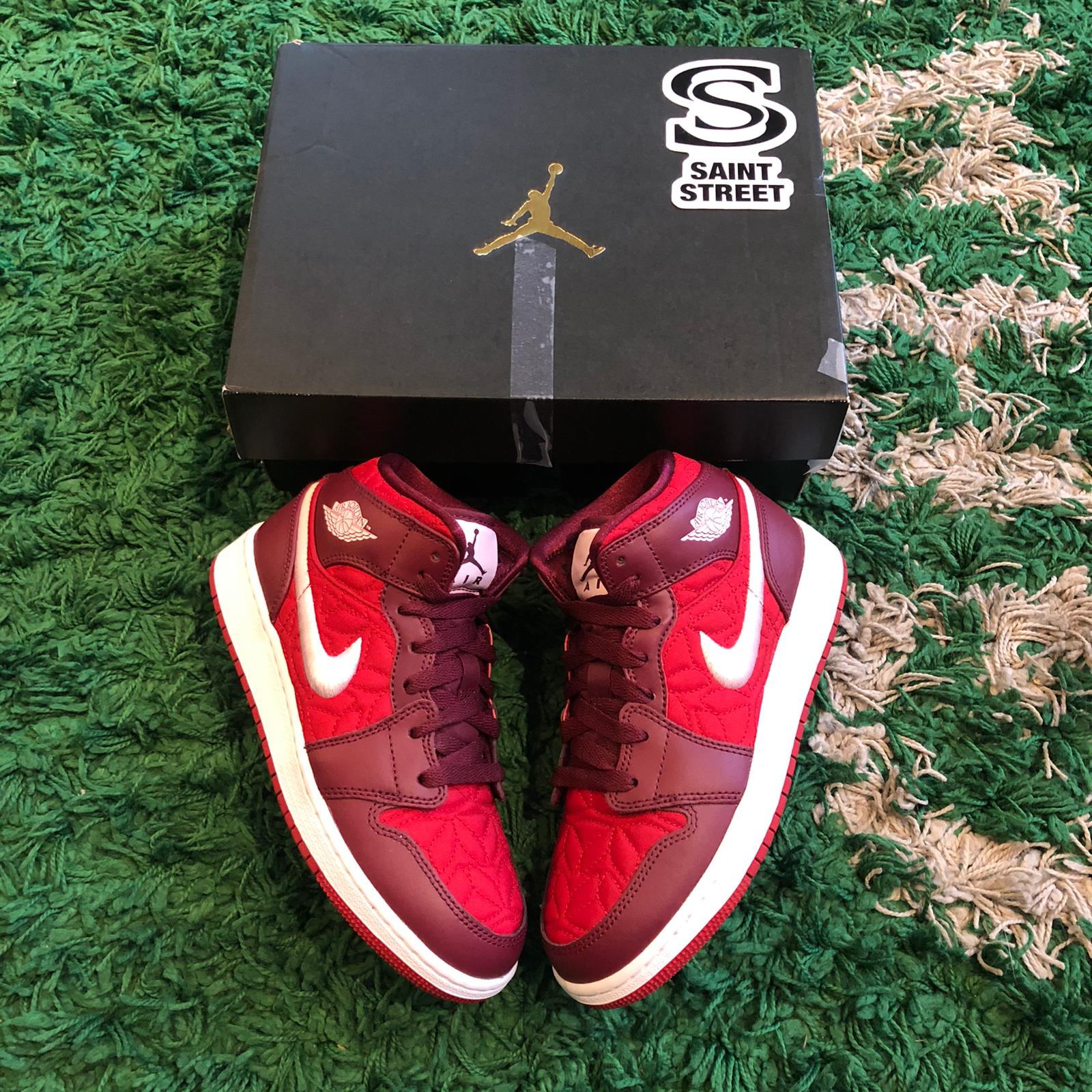 Nike Air Jordan 1 popular Mid SE Red Quilt