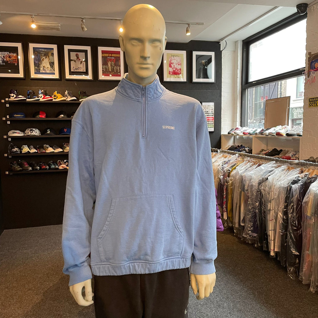 Supreme Cross Half Zip Sweatshirt L Grey | kensysgas.com