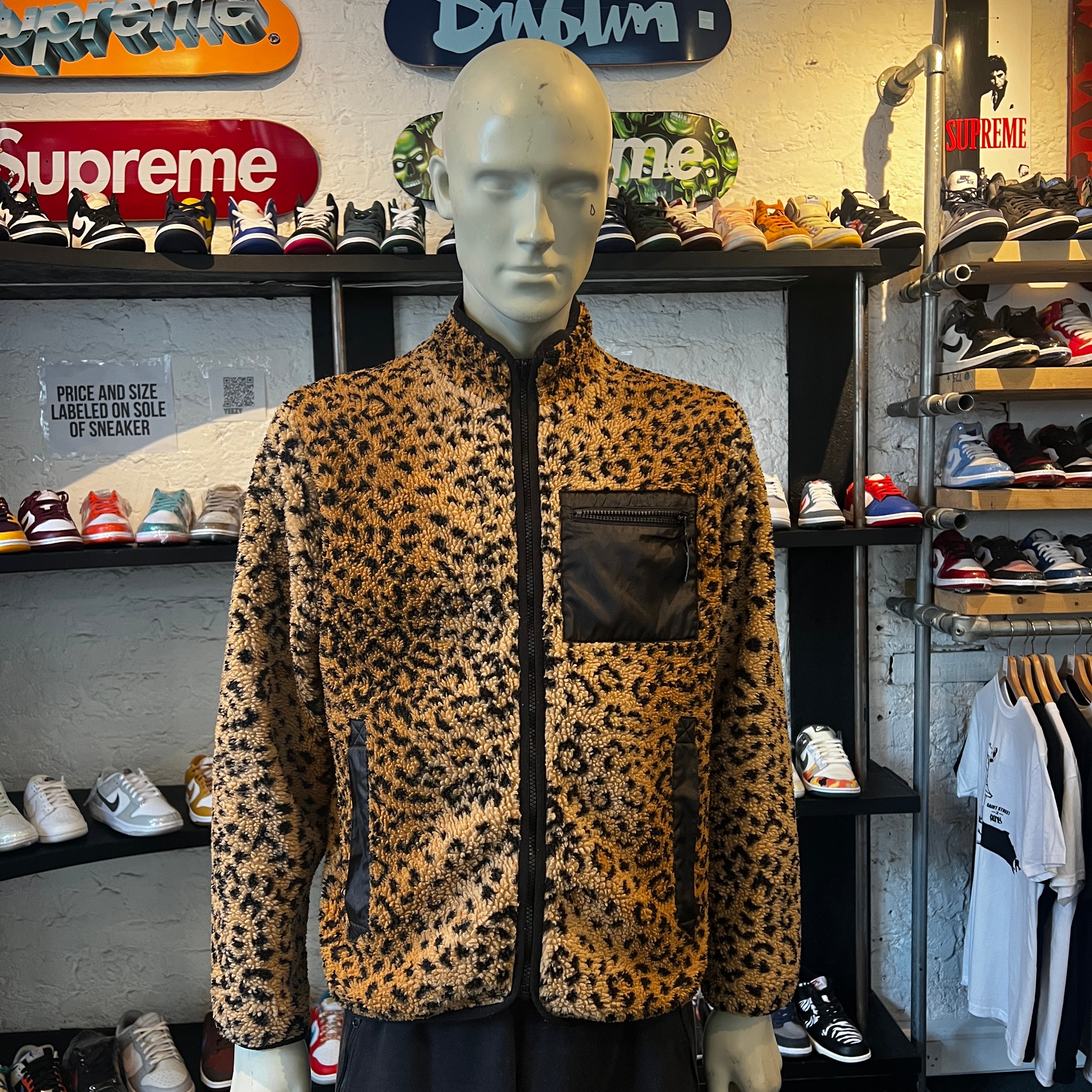 Supreme Leopard Fleece Reversible Jacket – SaintStreetSneakers