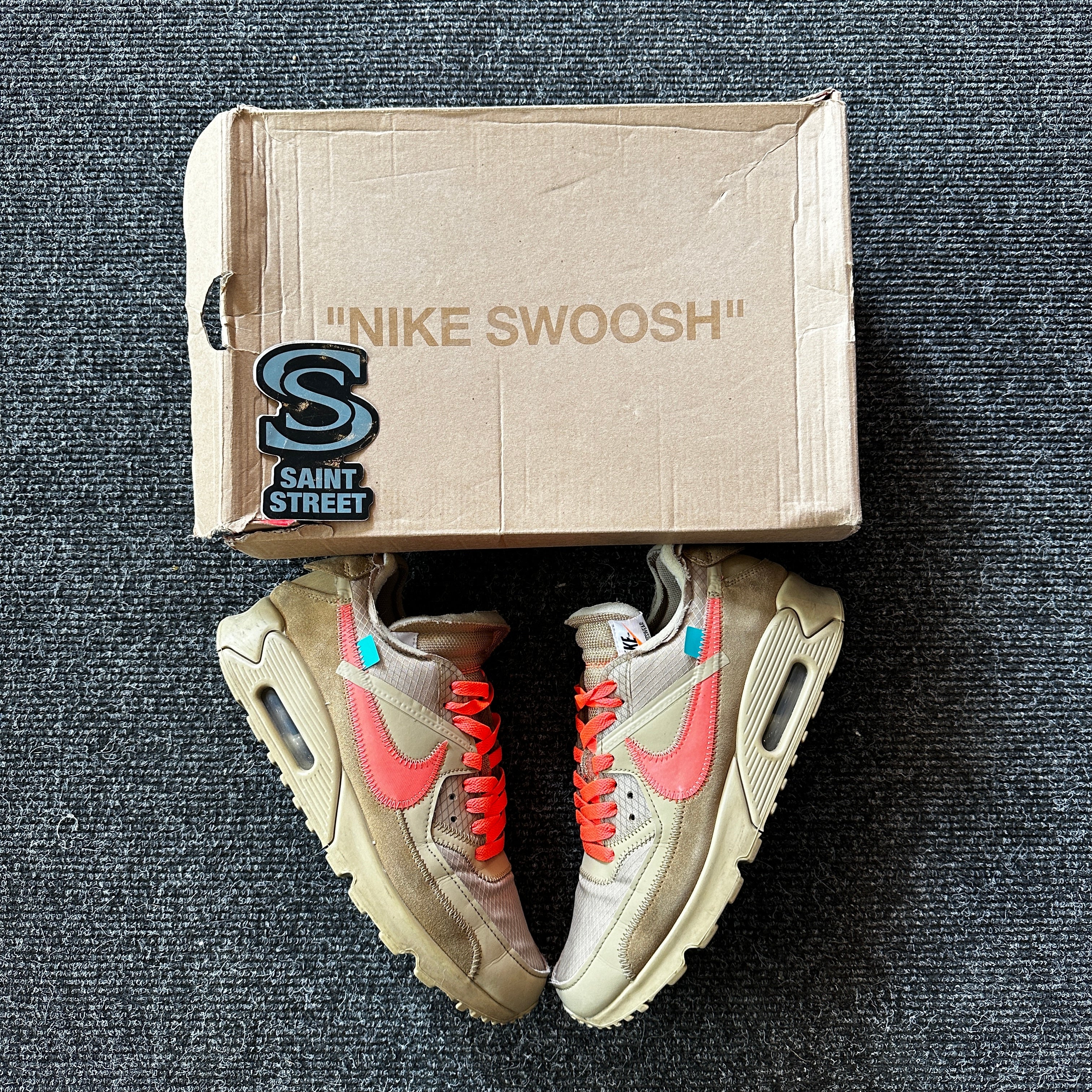 Air max 90 x off white desert ore hot sale