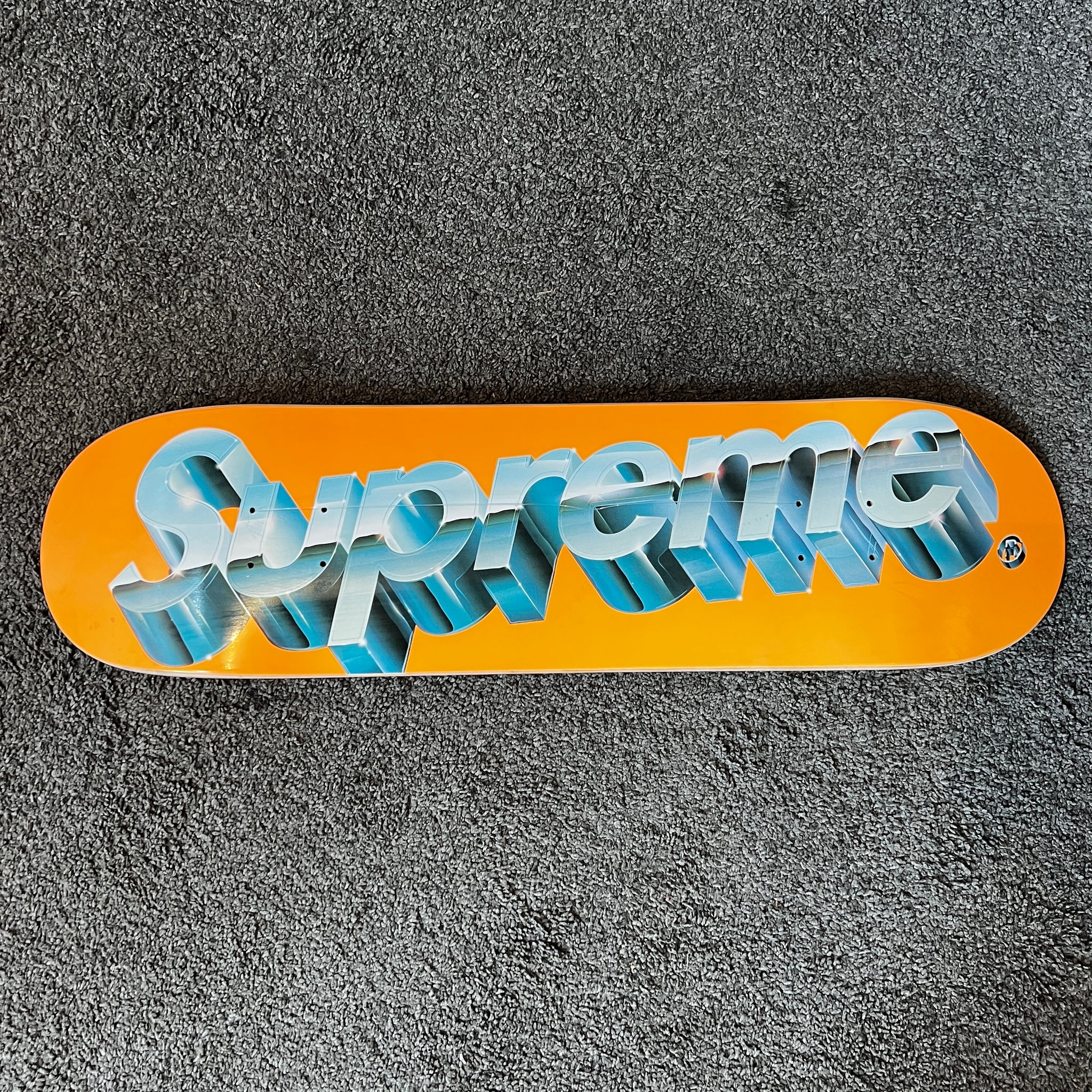 Supreme Chrome Logo Skateboard Deck – SaintStreetSneakers